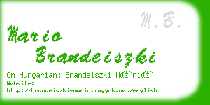 mario brandeiszki business card